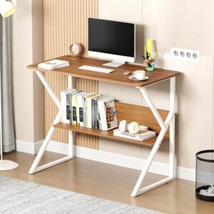 Lukzer Modern Engineered Wood Computer Desk