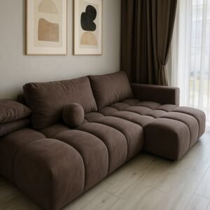 Zivo Plus Dusky Pink Fabric Sofa Set 3 Seater Sofa